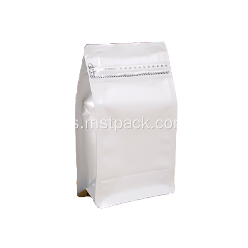 Bolsas de café de fondo plano con cremallera oculta